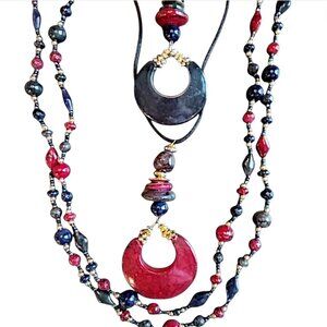 Necklaces  Set of 3  Mix 'n Match  Multicolor  Statement Jewelry